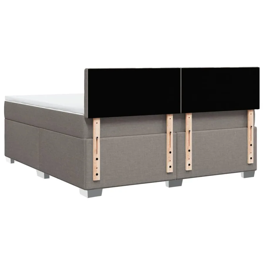 Sommier à lattes de lit avec matelas Taupe 180x200 cm Tissu - 12