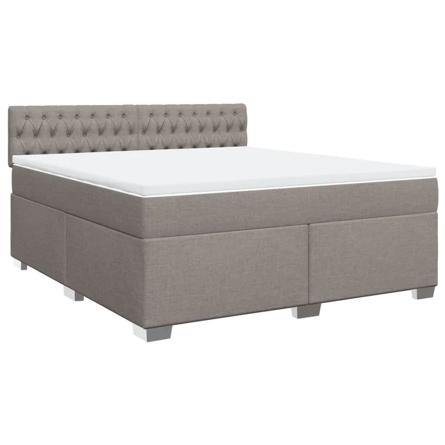 Sommier à lattes de lit avec matelas Taupe 180x200 cm Tissu - 3