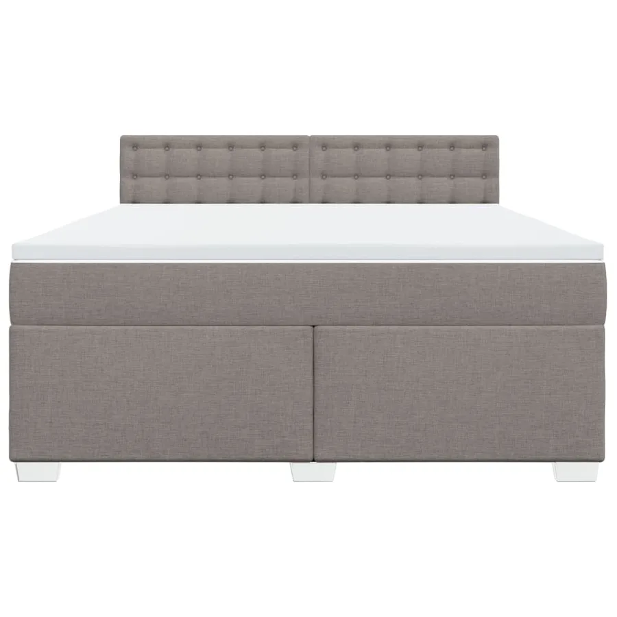 Sommier à lattes de lit avec matelas Taupe 180x200 cm Tissu - 6