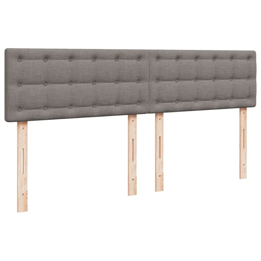Sommier à lattes de lit avec matelas Taupe 180x200 cm Tissu - 7
