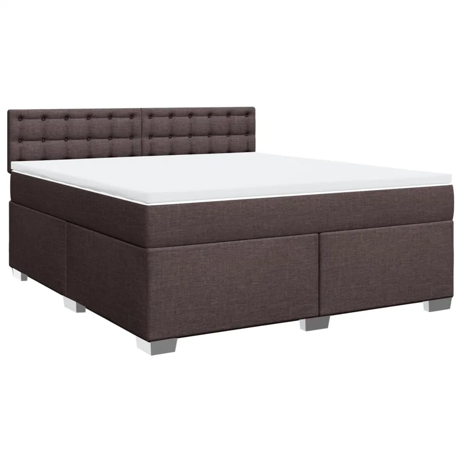 Sommier à lattes de lit avec matelas Marron foncé 180x200 cm - 3