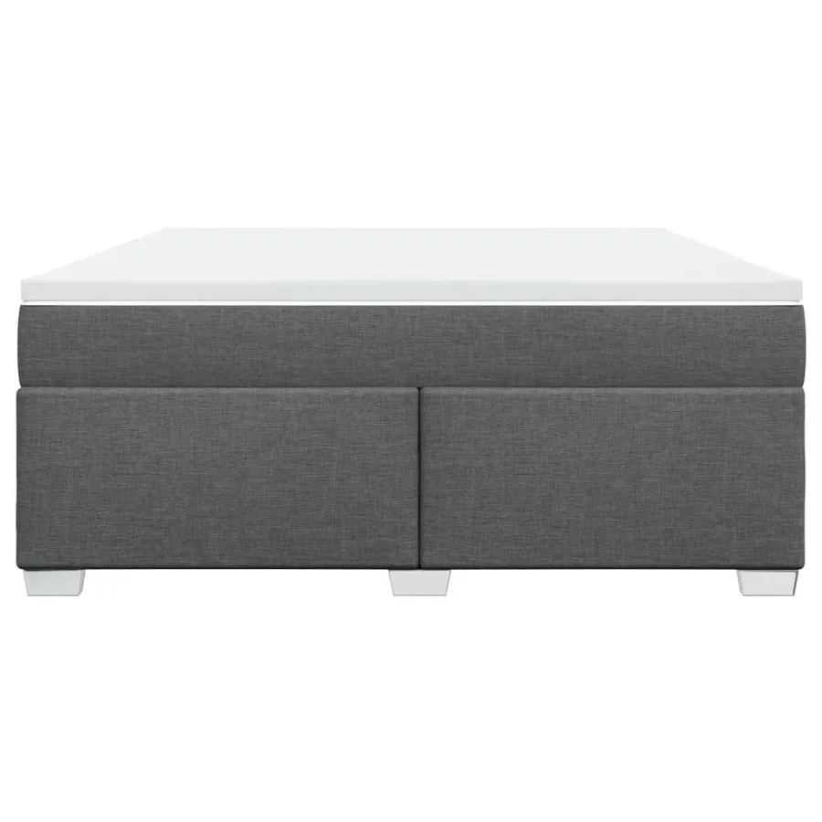 Sommier à lattes de lit avec matelas Gris foncé 180x200cm Tissu - 4