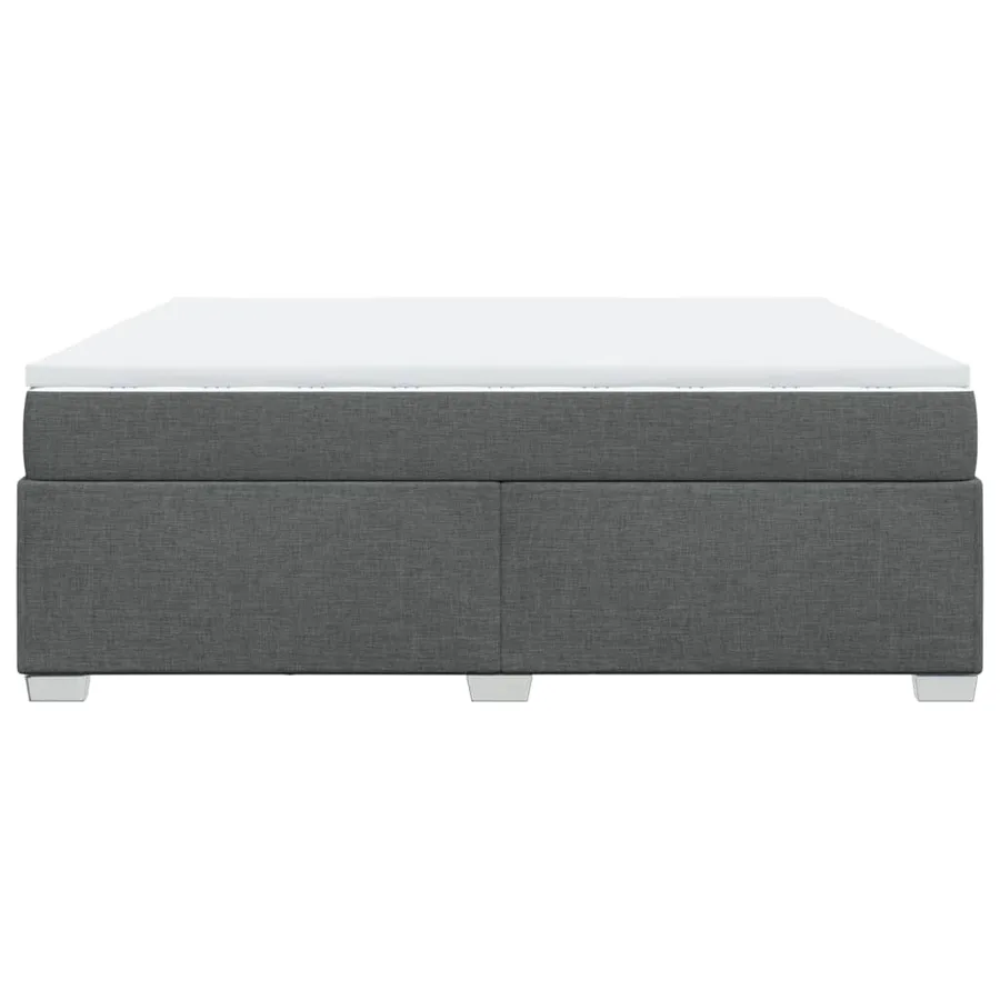 Sommier à lattes de lit avec matelas Gris foncé 180x200cm Tissu - 8