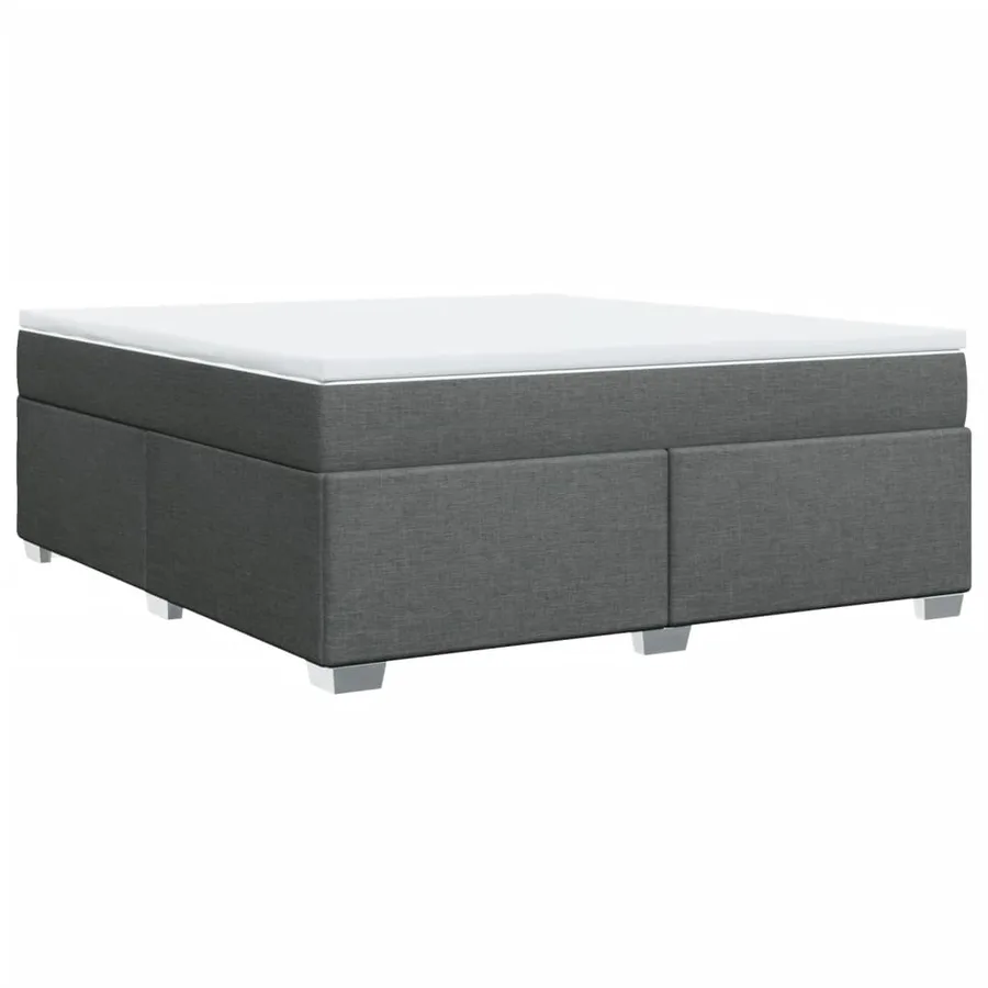 Sommier à lattes de lit avec matelas Gris foncé 180x200cm Tissu - 9
