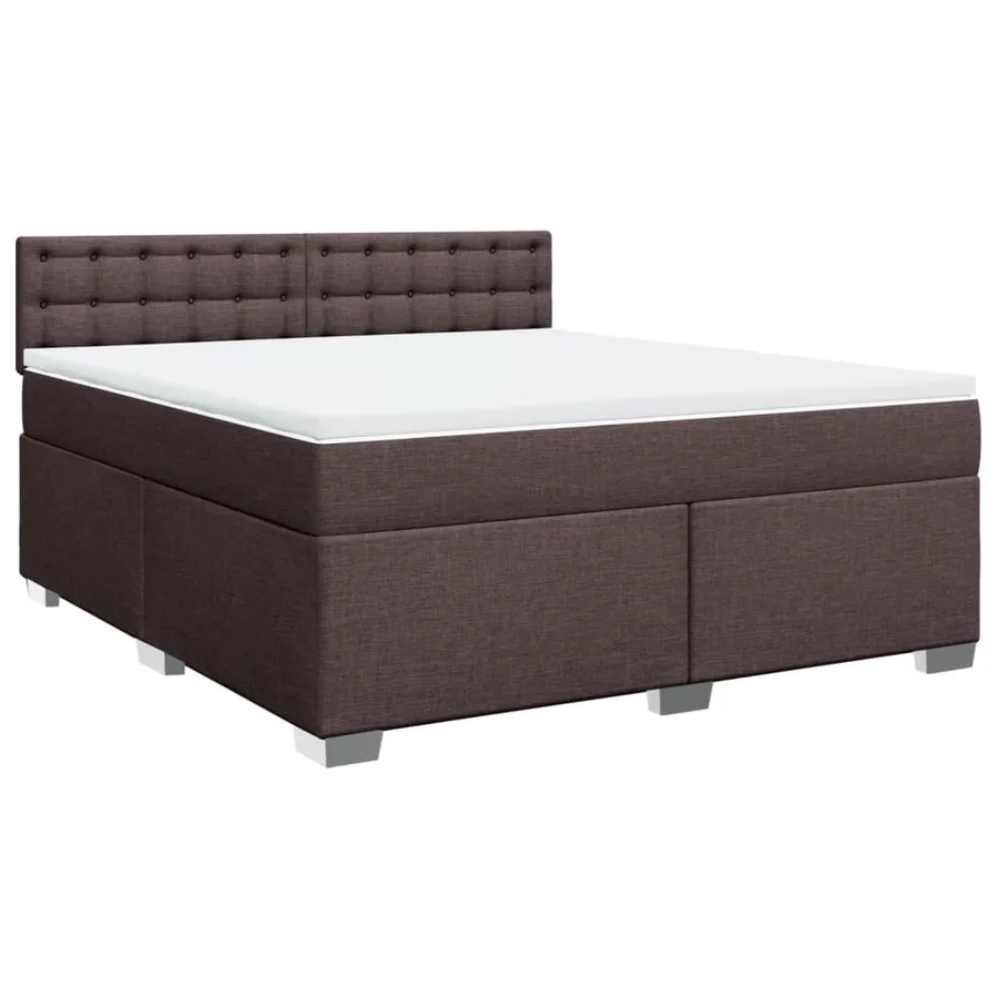 Sommier à lattes de lit avec matelas Marron foncé 180x200 cm - 2