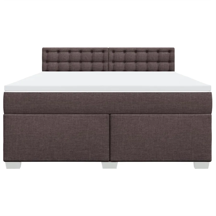Sommier à lattes de lit avec matelas Marron foncé 180x200 cm - 4