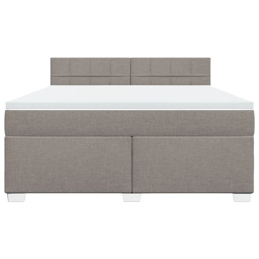 Sommier à lattes de lit avec matelas Taupe 180x200 cm Tissu - 4