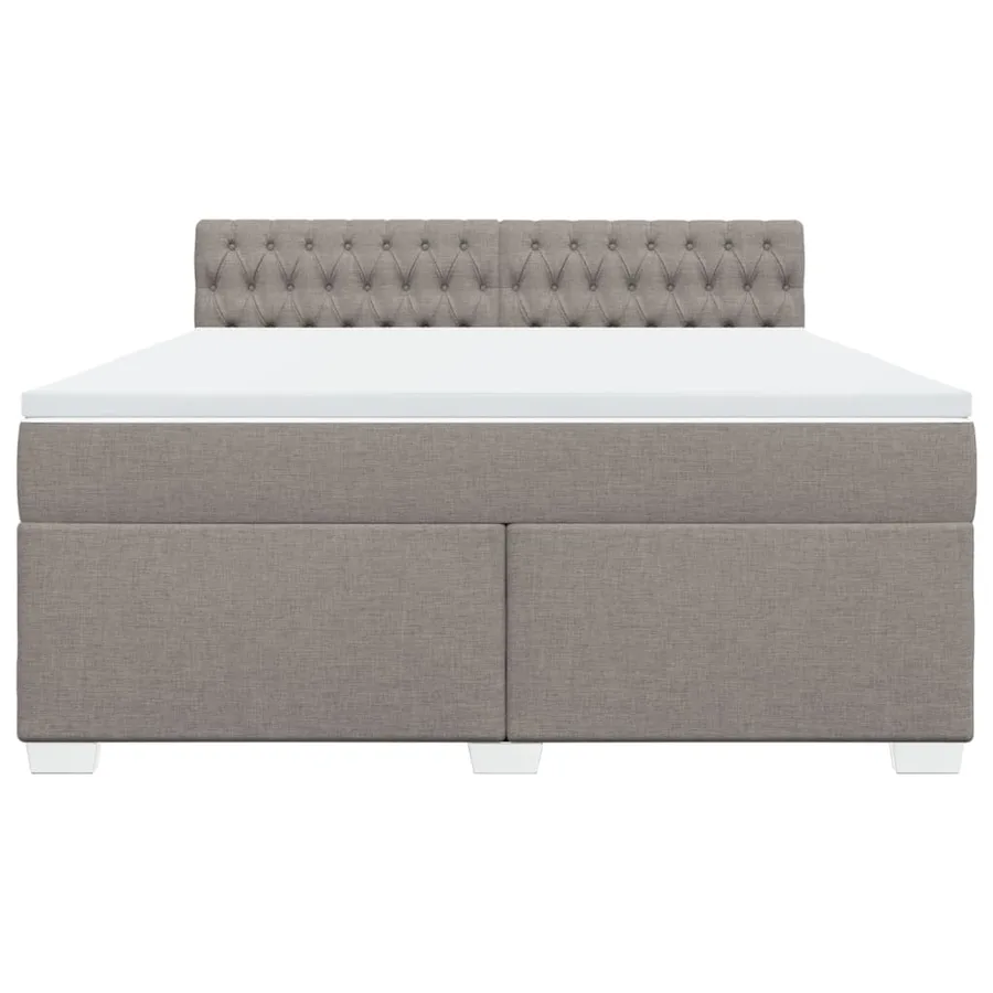 Sommier à lattes de lit avec matelas Taupe 180x200 cm Tissu - 4