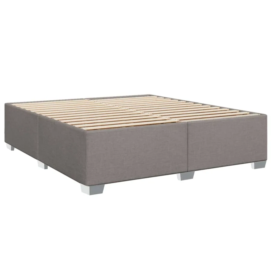 Sommier à lattes de lit avec matelas Taupe 180x200 cm Tissu - 5