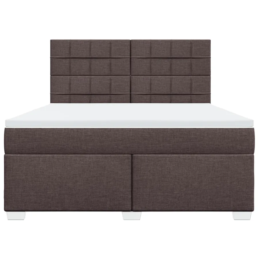 Sommier à lattes de lit avec matelas Marron foncé 180x200 cm - 4