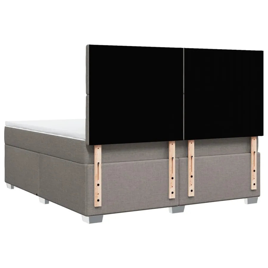 Sommier à lattes de lit avec matelas Taupe 180x200 cm Tissu - 10