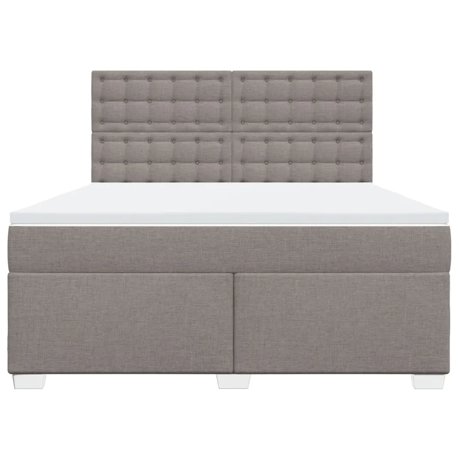 Sommier à lattes de lit avec matelas Taupe 180x200 cm Tissu - 4