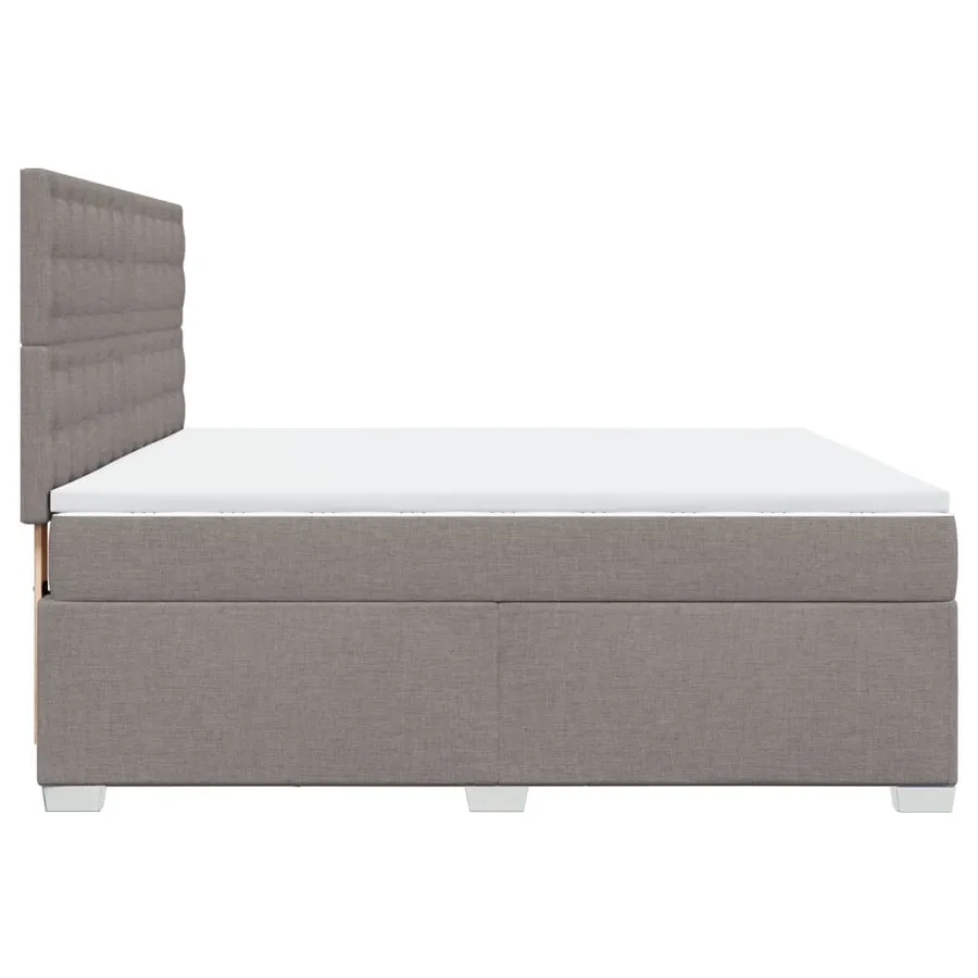Sommier à lattes de lit avec matelas Taupe 180x200 cm Tissu - 9