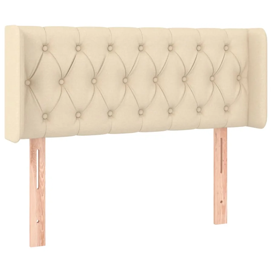 Tête de lit à LED Crème 103x16x78/88 cm Tissu - 3