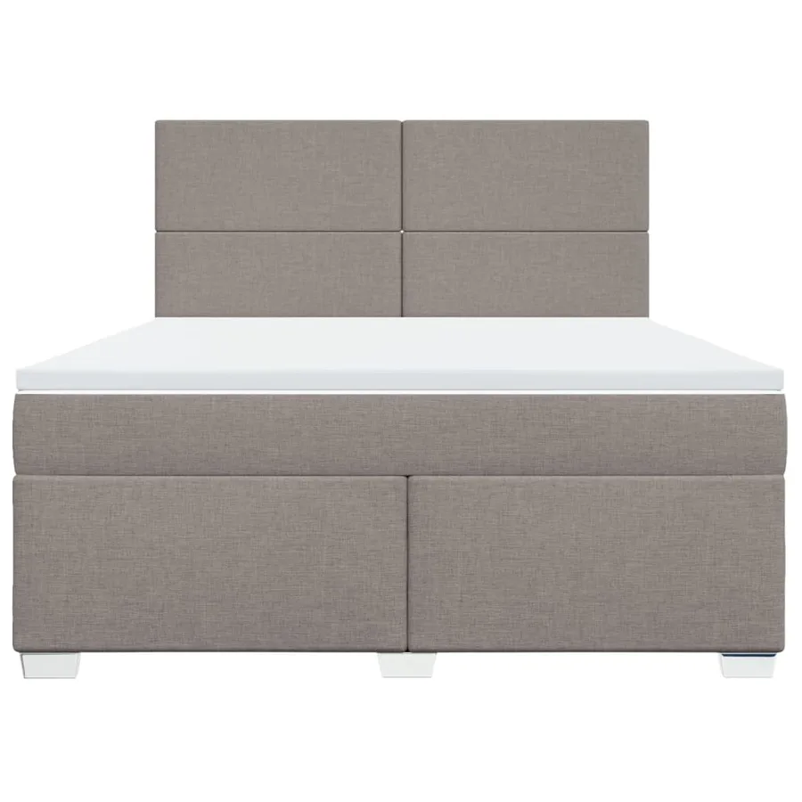 Sommier à lattes de lit avec matelas Taupe 180x200 cm Tissu - 4