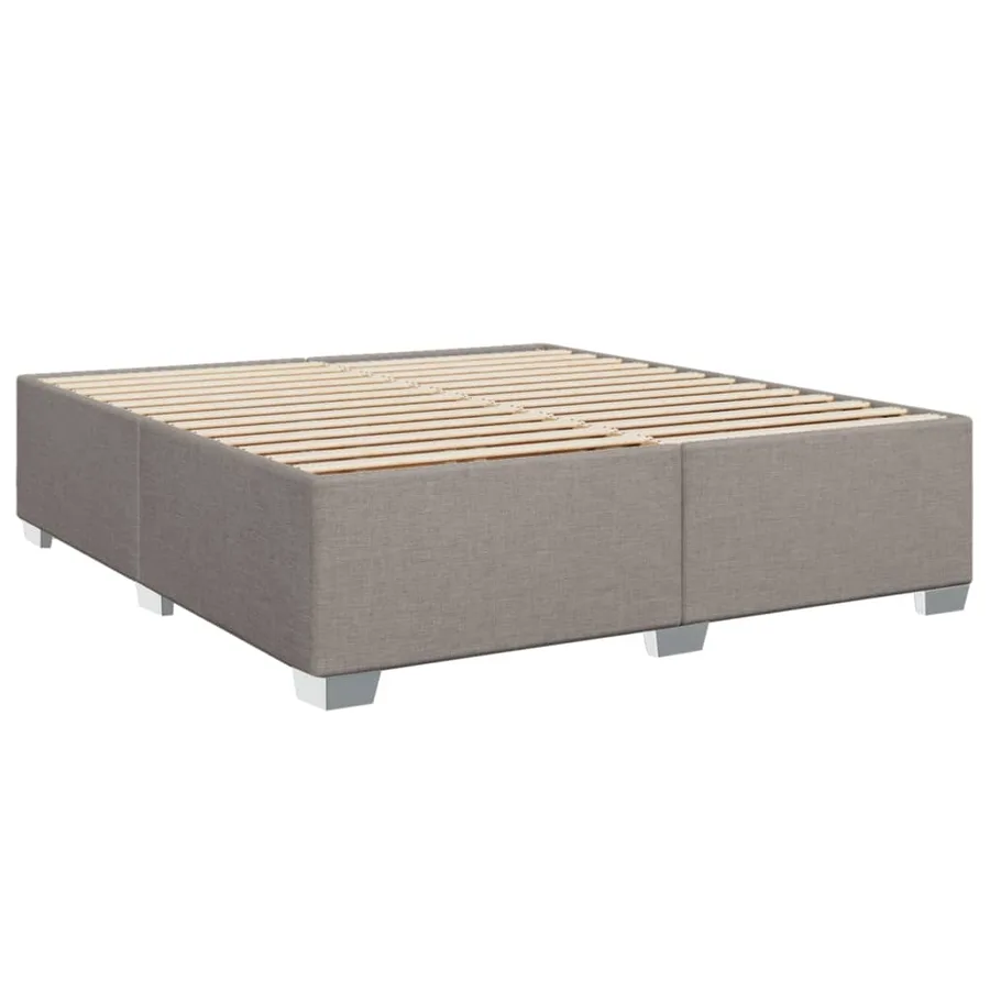 Sommier à lattes de lit avec matelas Taupe 180x200 cm Tissu - 5