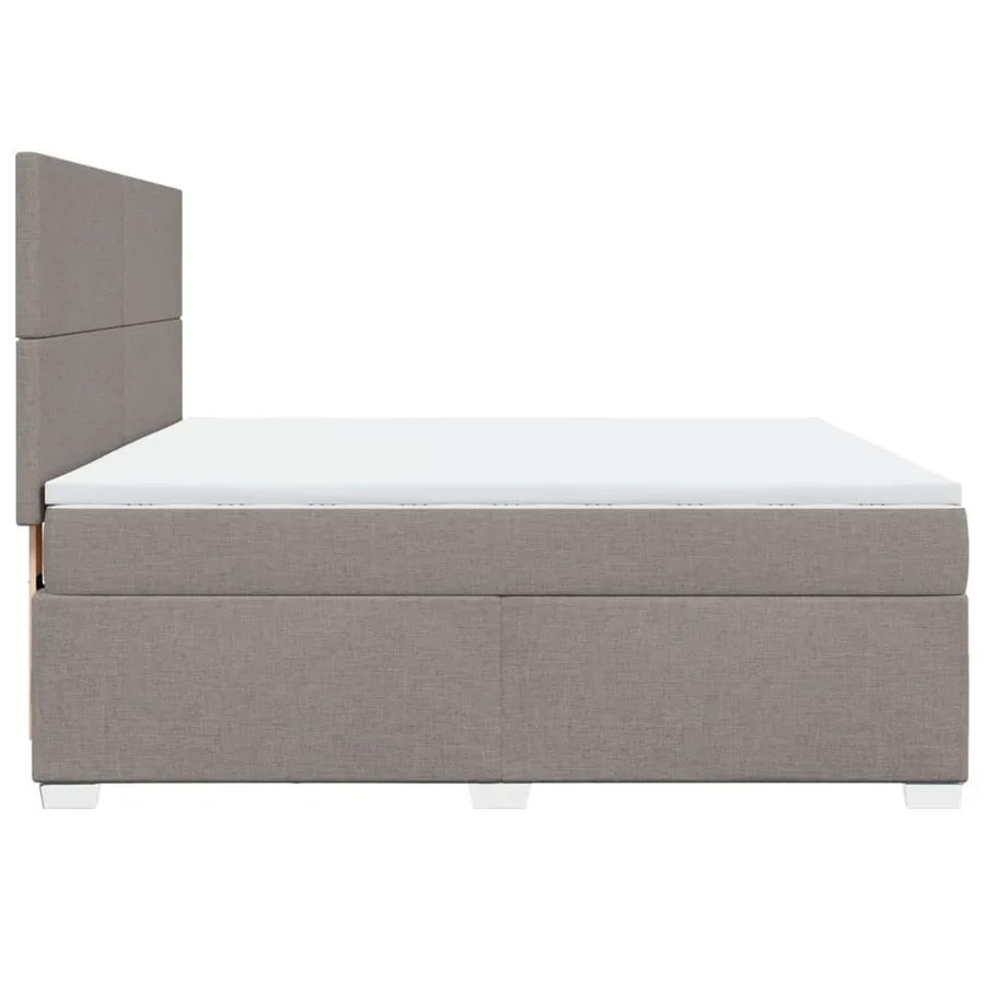 Sommier à lattes de lit avec matelas Taupe 180x200 cm Tissu - 9