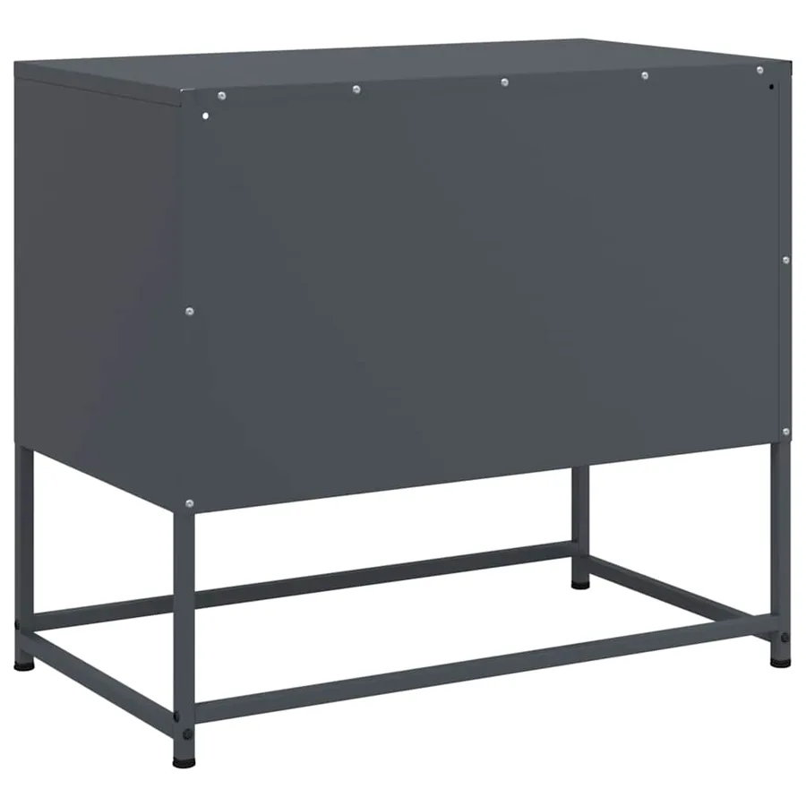 Meuble TV anthracite 68x39x60,5 cm acier - 8