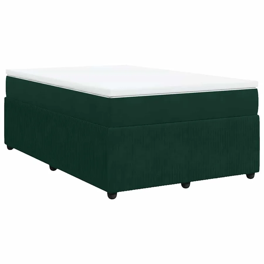 Sommier à lattes de lit et matelas Vert foncé 120x200cm Velours - 2