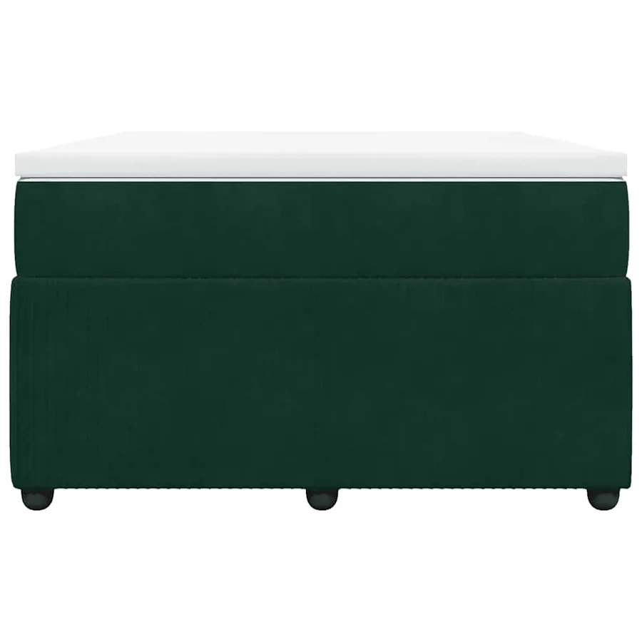 Sommier à lattes de lit et matelas Vert foncé 120x200cm Velours - 4