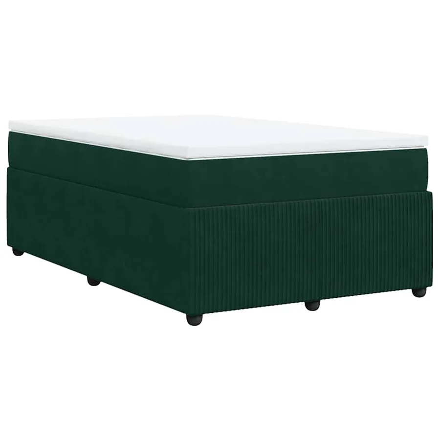 Sommier à lattes de lit et matelas Vert foncé 120x200cm Velours - 9