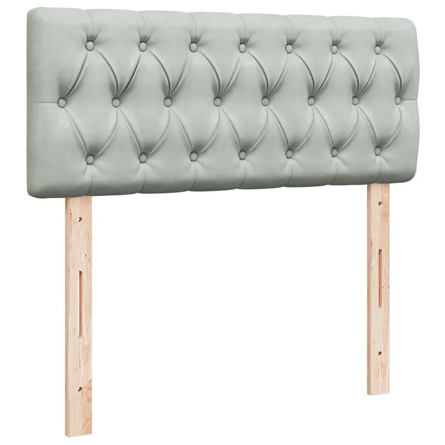 Sommier à lattes de lit et matelas Gris clair 120x200cm Velours - 5