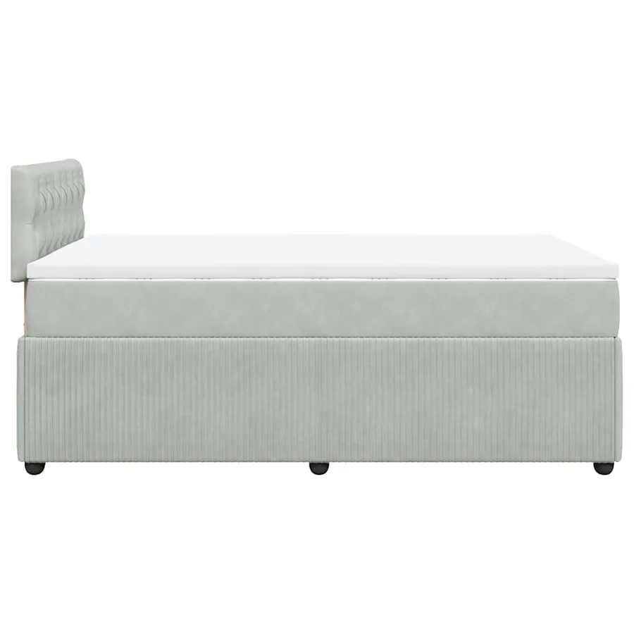 Sommier à lattes de lit et matelas Gris clair 120x200cm Velours - 9