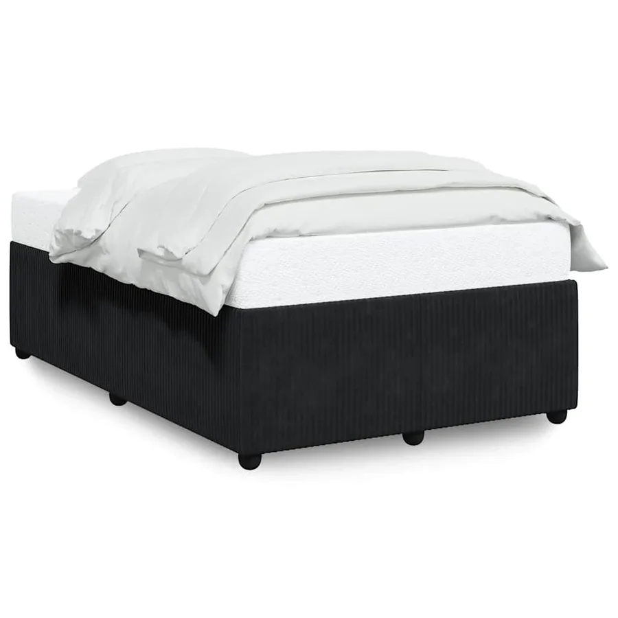 Cadre de lit sans matelas noir 120x190 cm velours - 2