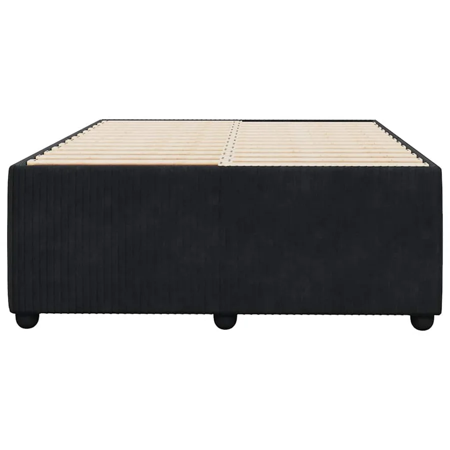 Cadre de lit sans matelas noir 120x190 cm velours - 4