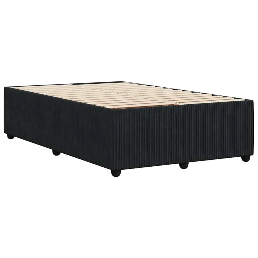 Cadre de lit sans matelas noir 120x190 cm velours - 6