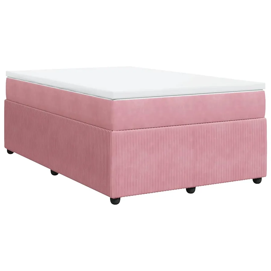 Sommier à lattes de lit avec matelas Rose 120x200 cm Velours - 2
