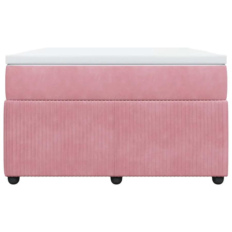 Sommier à lattes de lit avec matelas Rose 120x200 cm Velours - 4