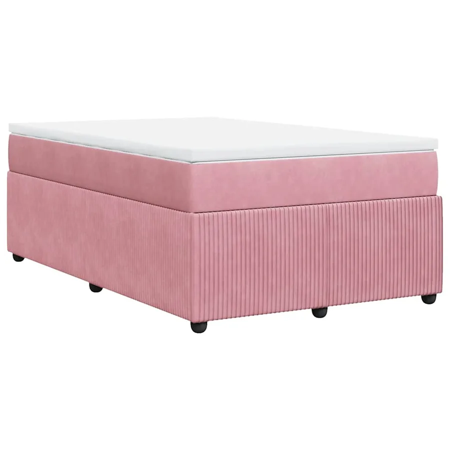 Sommier à lattes de lit avec matelas Rose 120x200 cm Velours - 9