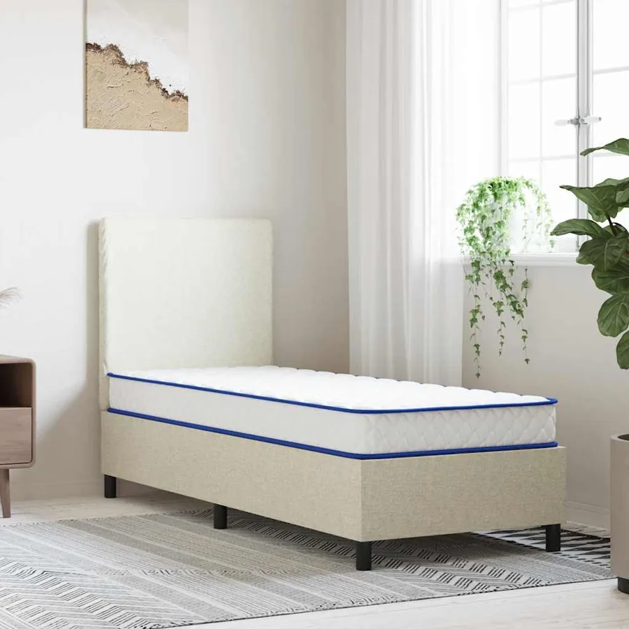 Matelas en mousse à mémoire de forme blanc 80x200x17 cm doux