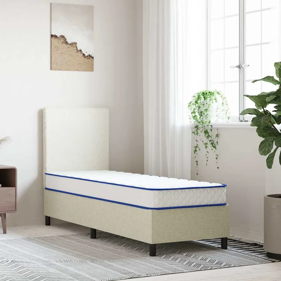Matelas en mousse à mémoire de forme blanc 70x200x17 cm doux