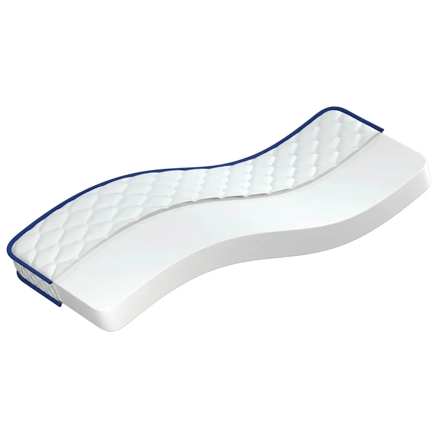 Matelas en mousse à mémoire de forme blanc 70x200x17 cm doux - 2