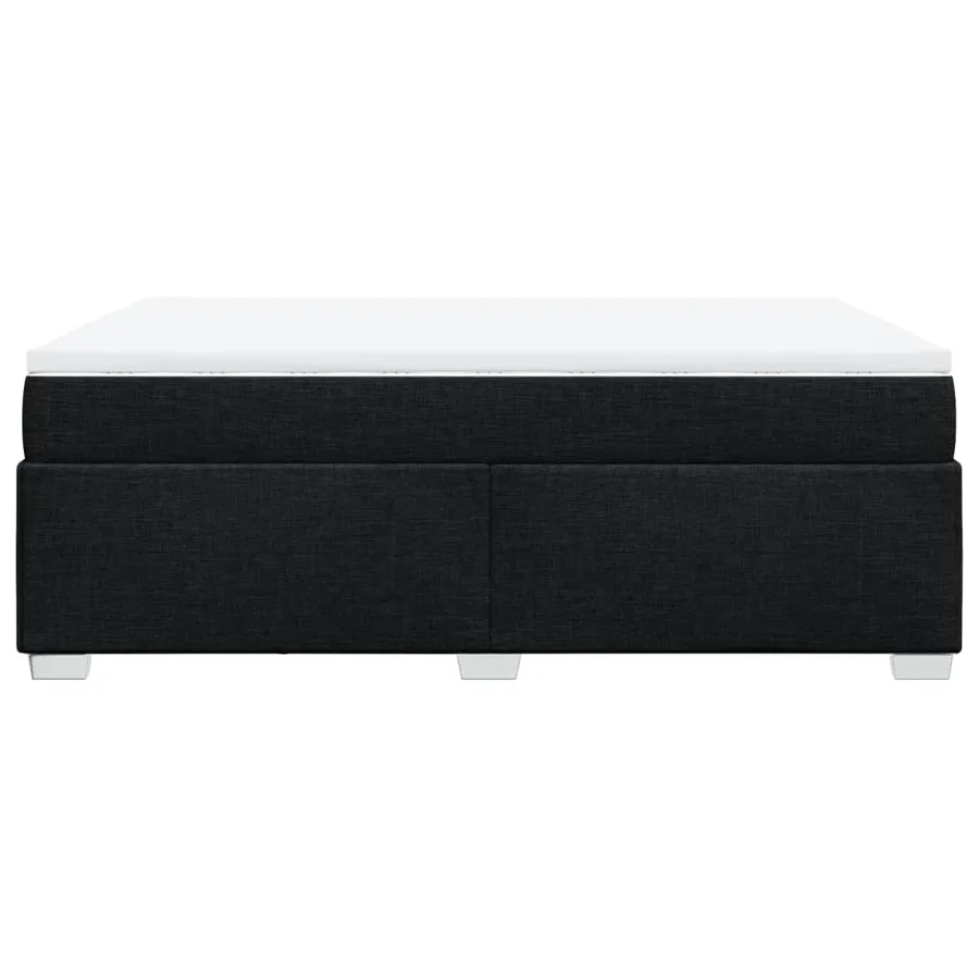 Sommier à lattes de lit avec matelas Noir 160x200 cm Tissu - 8