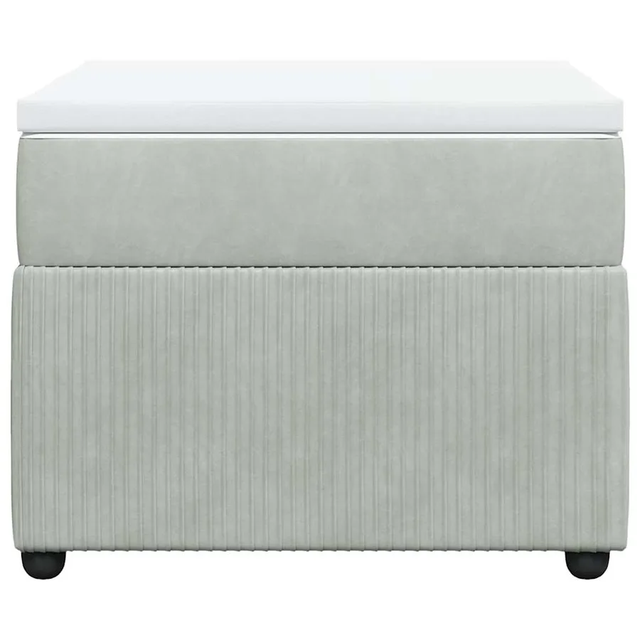 Sommier à lattes de lit et matelas Gris clair 90x200 cm Velours - 4