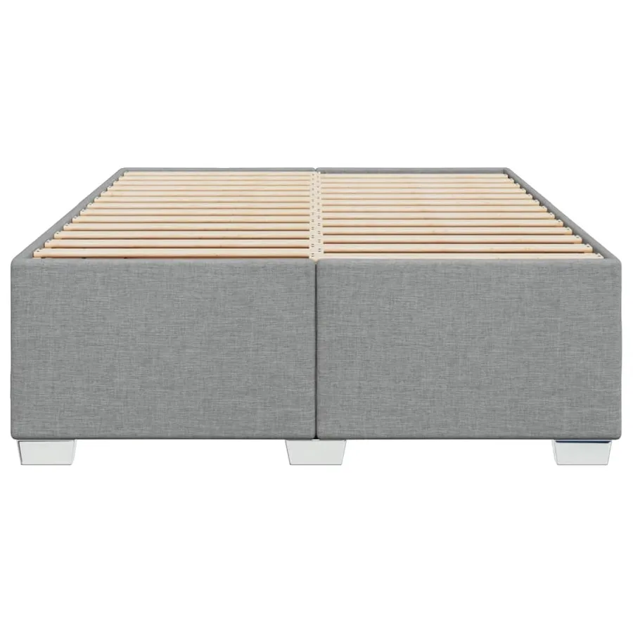 Cadre de lit sans matelas gris clair 160x200 cm tissu - 4