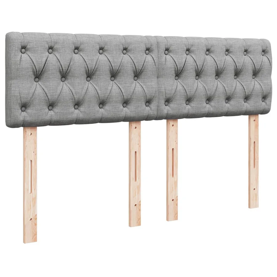 Sommier à lattes de lit avec matelas Gris clair 160x200cm Tissu - 7