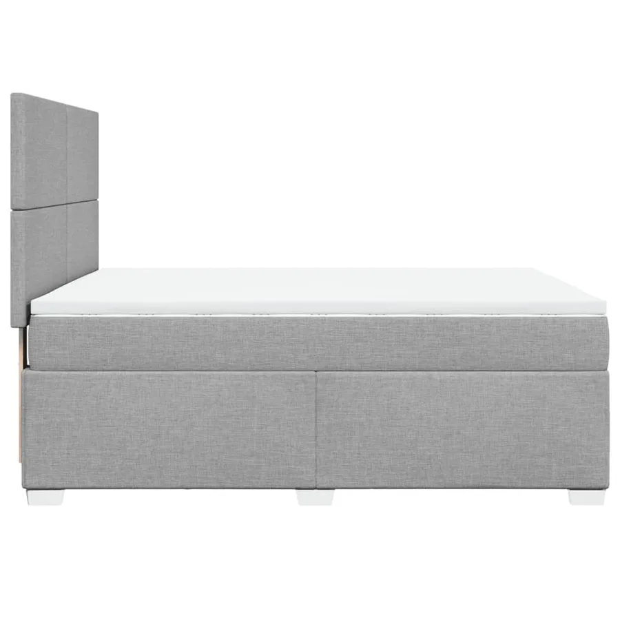 Sommier à lattes de lit avec matelas Gris clair 160x200cm Tissu - 9
