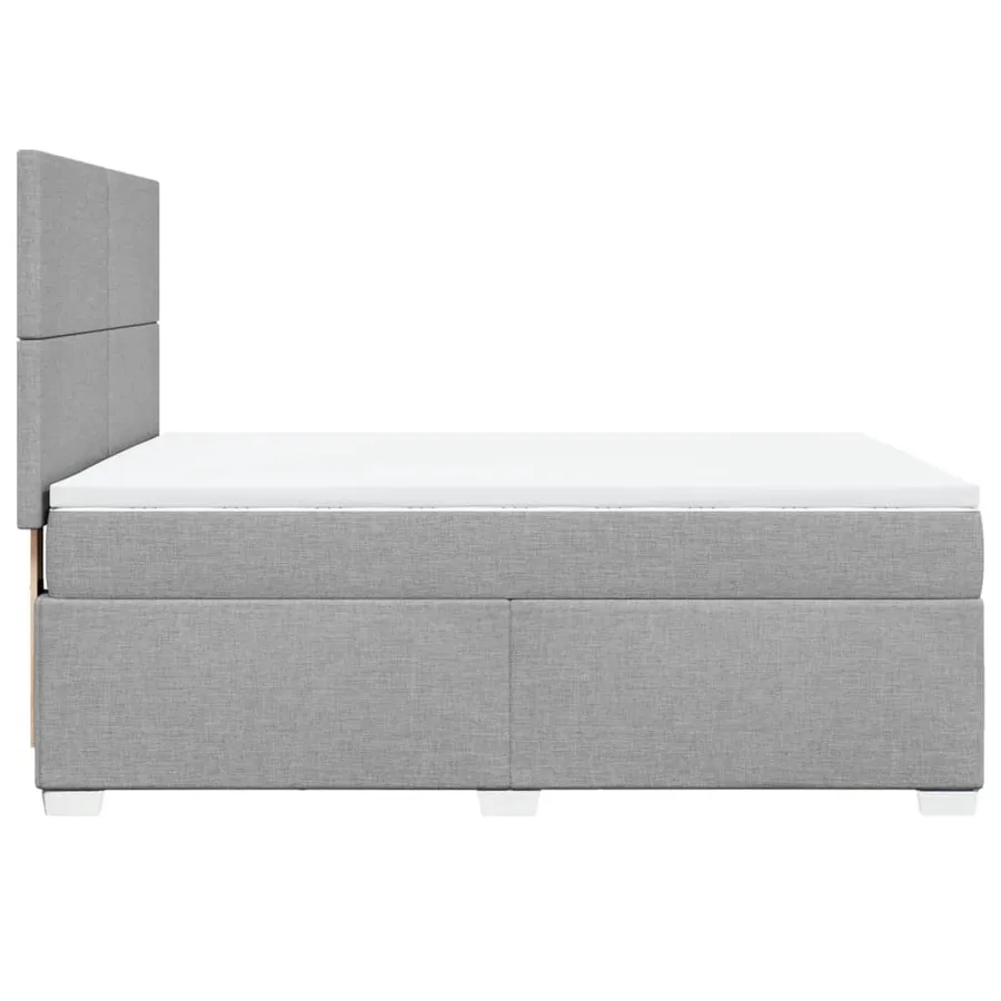Sommier à lattes de lit avec matelas Gris clair 160x200cm Tissu - 11