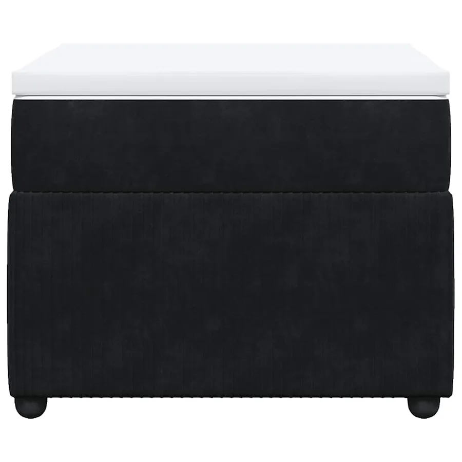 Sommier à lattes de lit avec matelas Noir 90x200 cm Velours - 4