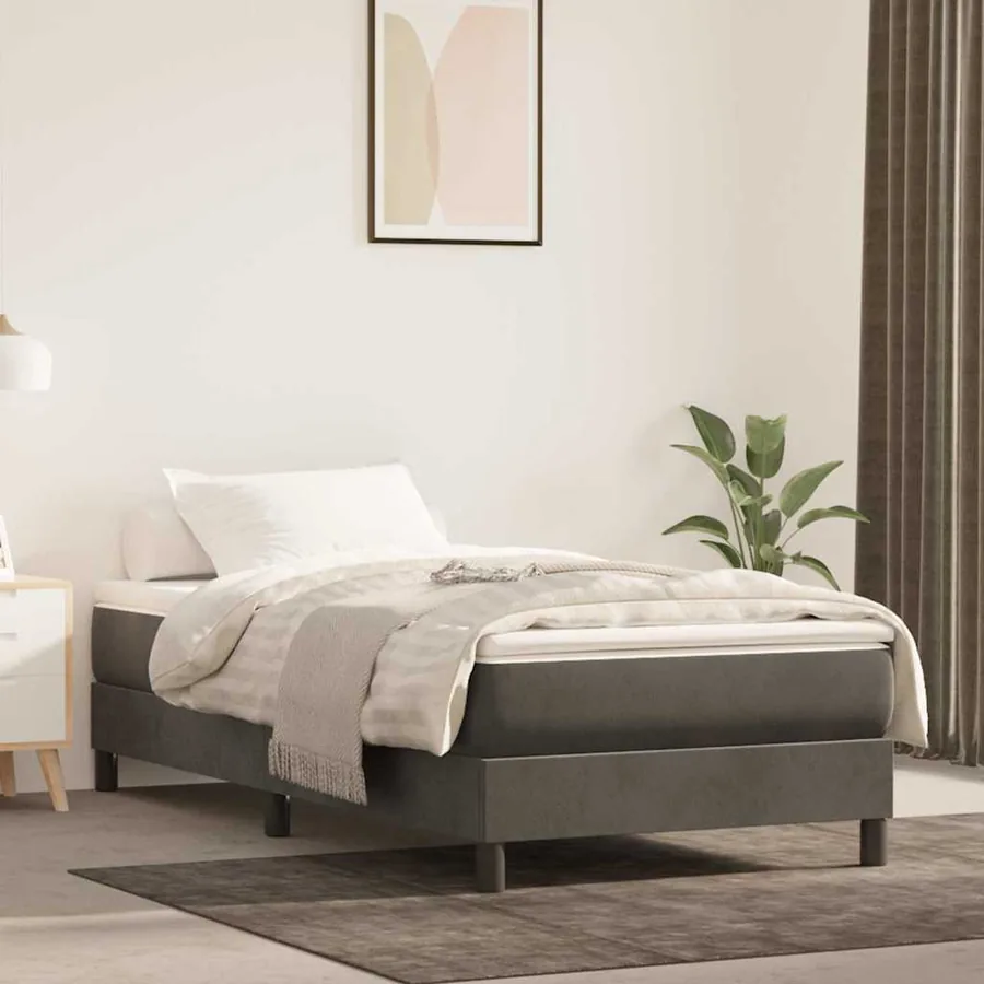 Matelas à ressorts ensachés 80 x 160 cm Gris foncé
