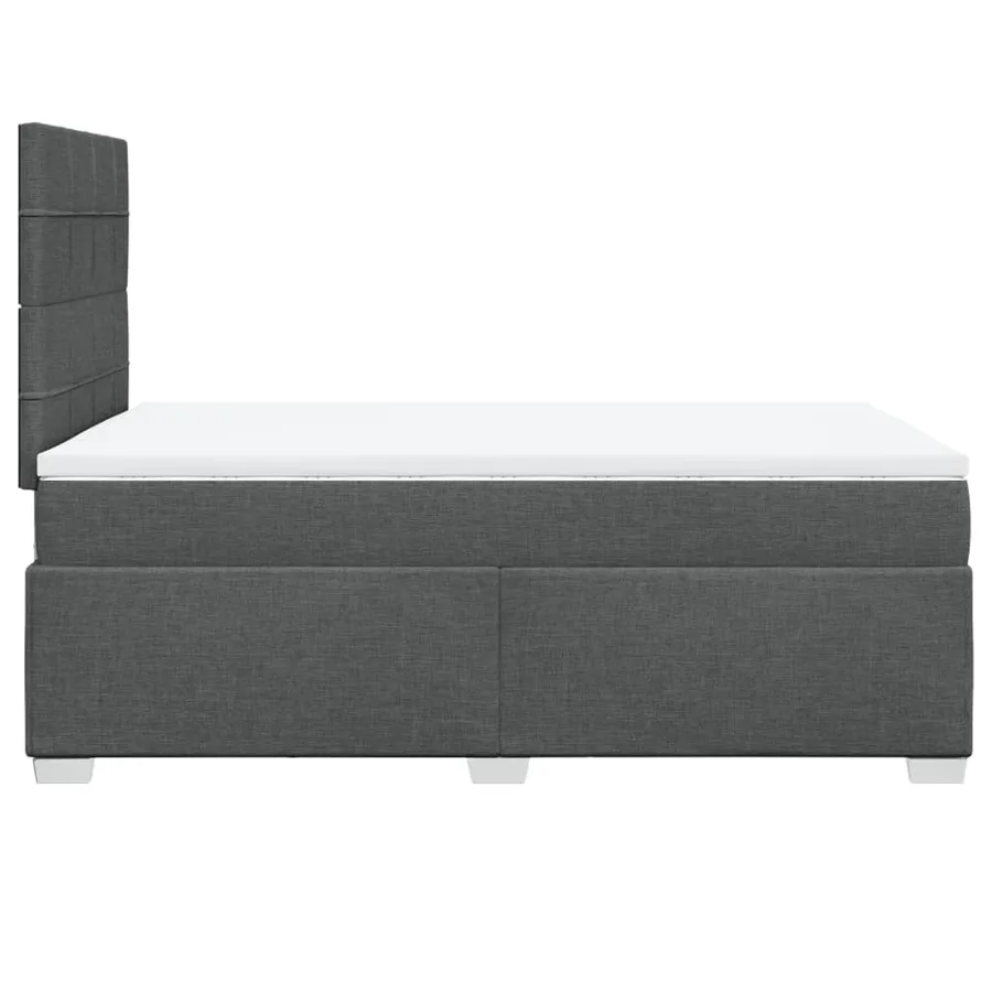 Sommier à lattes de lit avec matelas gris foncé 120x190cm tissu - 9