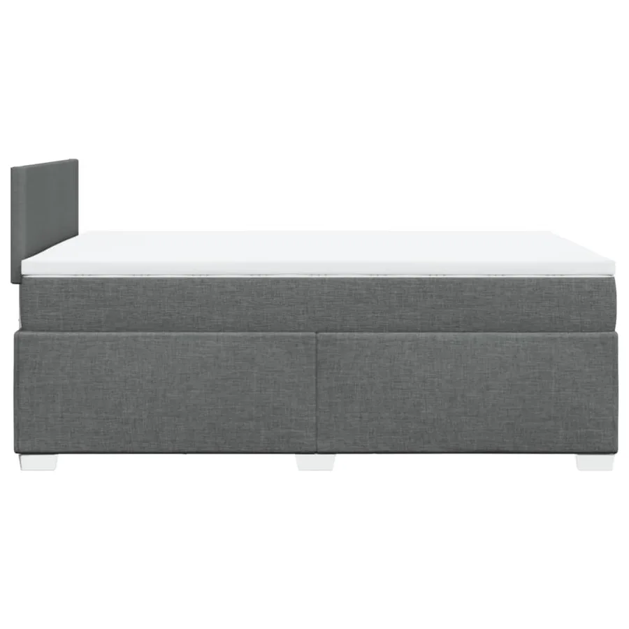 Sommier à lattes de lit avec matelas gris foncé 120x190cm tissu - 11