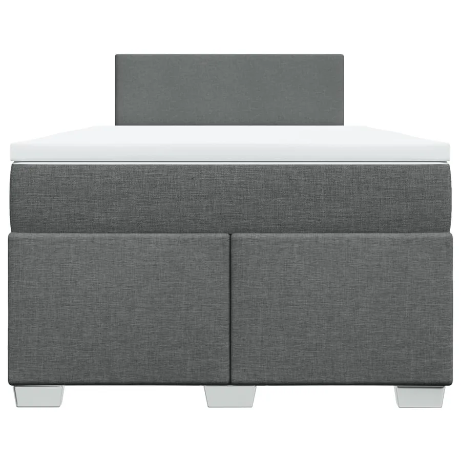 Sommier à lattes de lit avec matelas gris foncé 120x190cm tissu - 6
