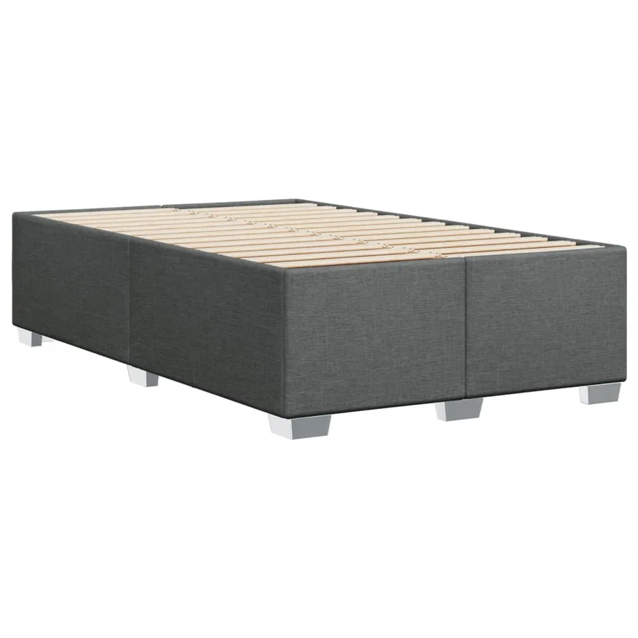 Sommier à lattes de lit avec matelas gris foncé 120x190cm tissu - 8