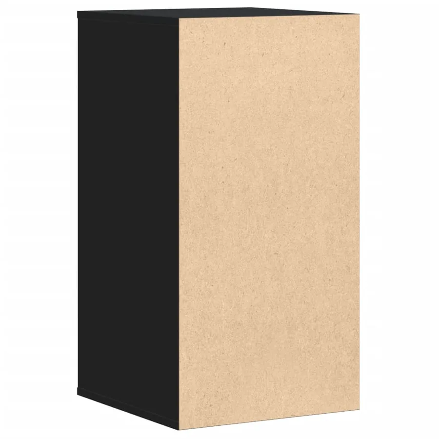 Commode d'angle noir 40x41x76 cm bois d'ingénierie - 6