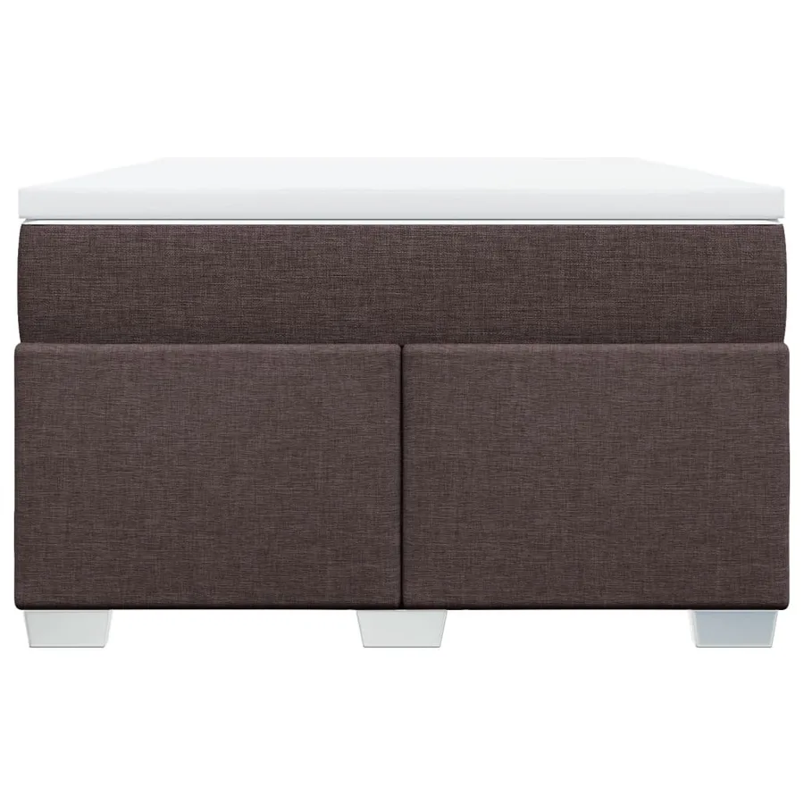 Sommier à lattes de lit et matelas marron foncé 120x190cm tissu - 4